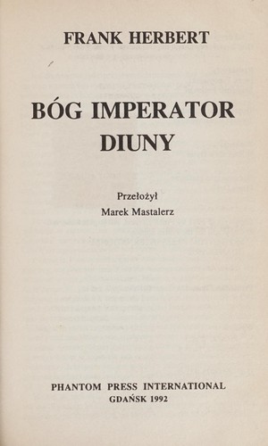 Bóg imperator Diuny (Polish language, 1992, Phantom Press International)